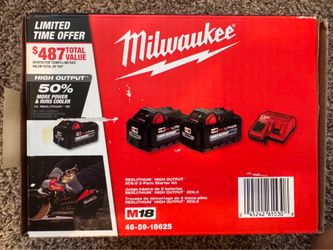 Milwaukee, 2 batteries   XC6.0 and  Charger