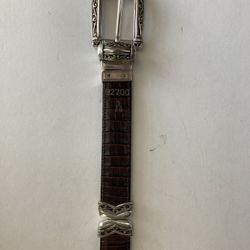 Brighton Women’s Reversible Black & Brown Leather Belt. Small Size-28