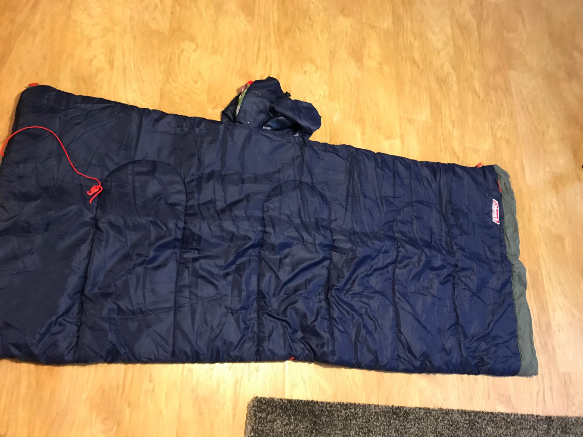 Coleman 40 degree sleeping bag, dark blue/grey