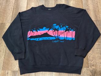 Vintage California Sunset Scenic Crewneck Sweater size XL