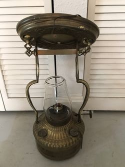 Antique brass nautical lamp