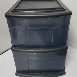 2-Drawer Plastic Storage Unit