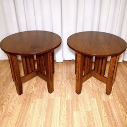 Barn Furniture Round Mission End Tables⚡️ 