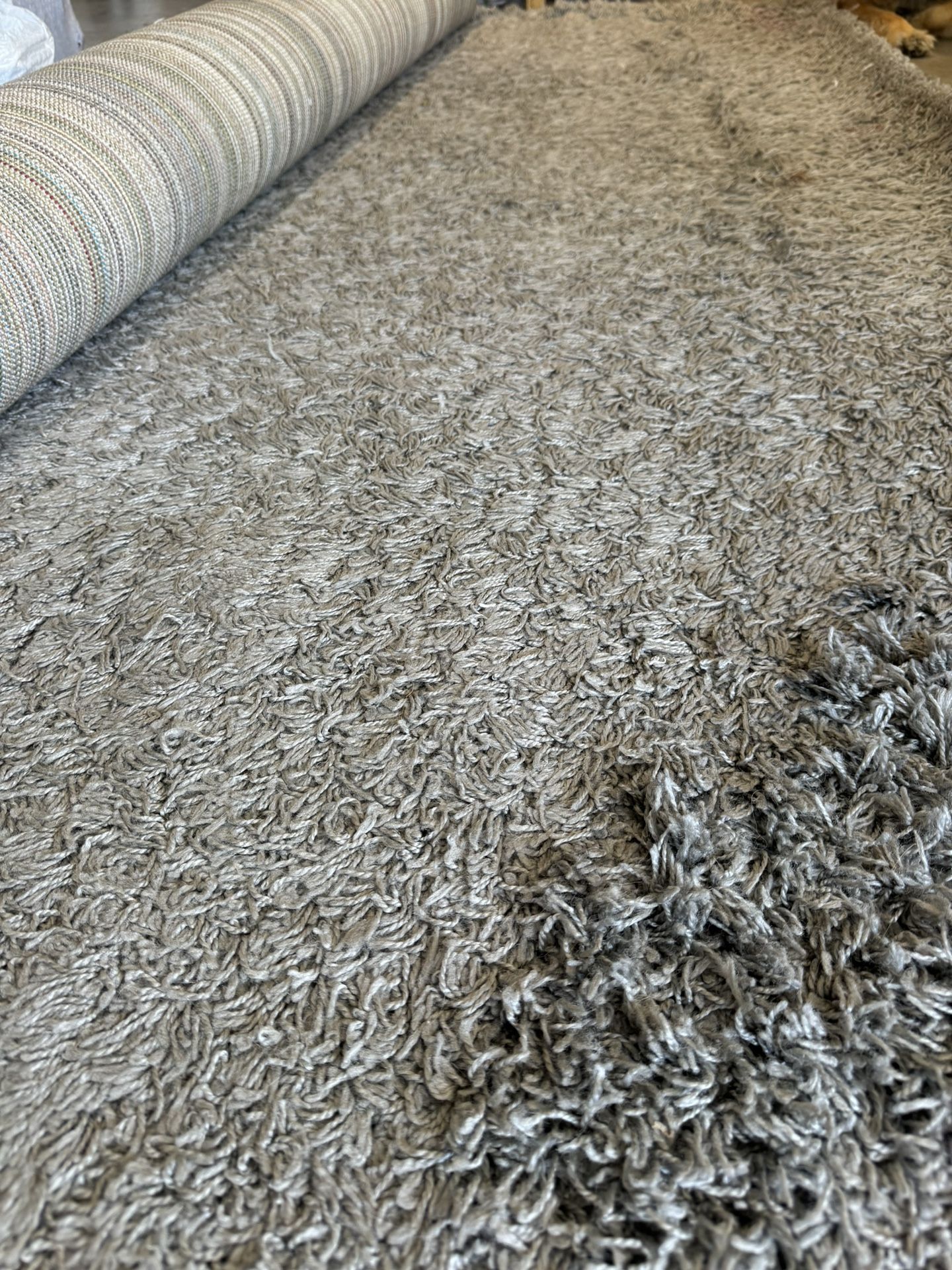 Grey Shag Rug - 8 X 9