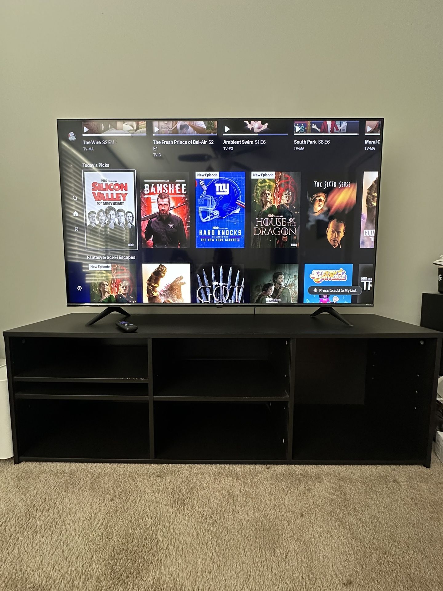 58in TV & Stand