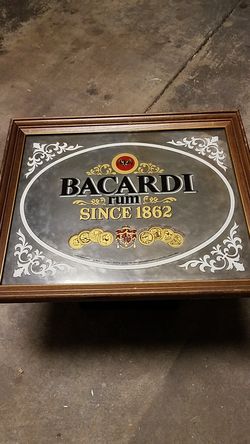19x22 Bacardi bar mirror