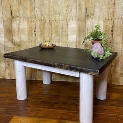 Wooden Painted Small Coffee Table Side Table Altar Farmhouse