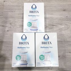 3pk Brita Refillable Filter Starter Kit w/ Filter Shell & 3 Filter Refills