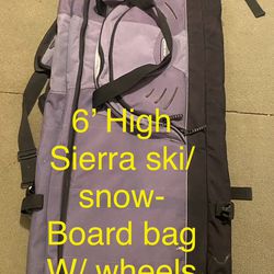 6’ High Sierra SNOWBOARD/ Ski Boot Bag W/ Wheels 
