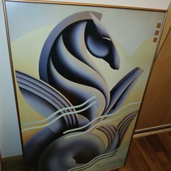 Vtg 1985 Nick Gaetano Art Deco Style Print From London!