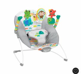 Infant play mat and bouncing chair used