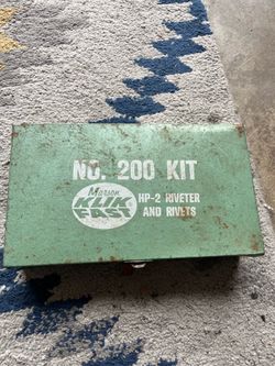 Marson Rivet Tool & Rivets No. 200 Kit HP-2 Klik Fast Vintage Tool Made In USA