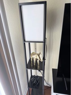 Pair of Modern Shelf Floor Lamps - Clean / Great Condition