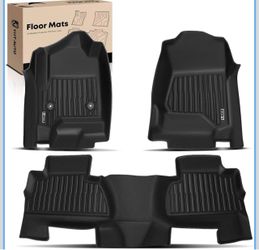 Alfombrillas compatibles con Chevrolet Suburban y GMC Yukon XL 2015-2020 (con asiento de banco de la segunda fila), forros de suelo de elastómero term
