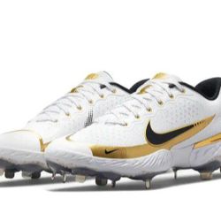 Huarache baseball cleats white and gold sale