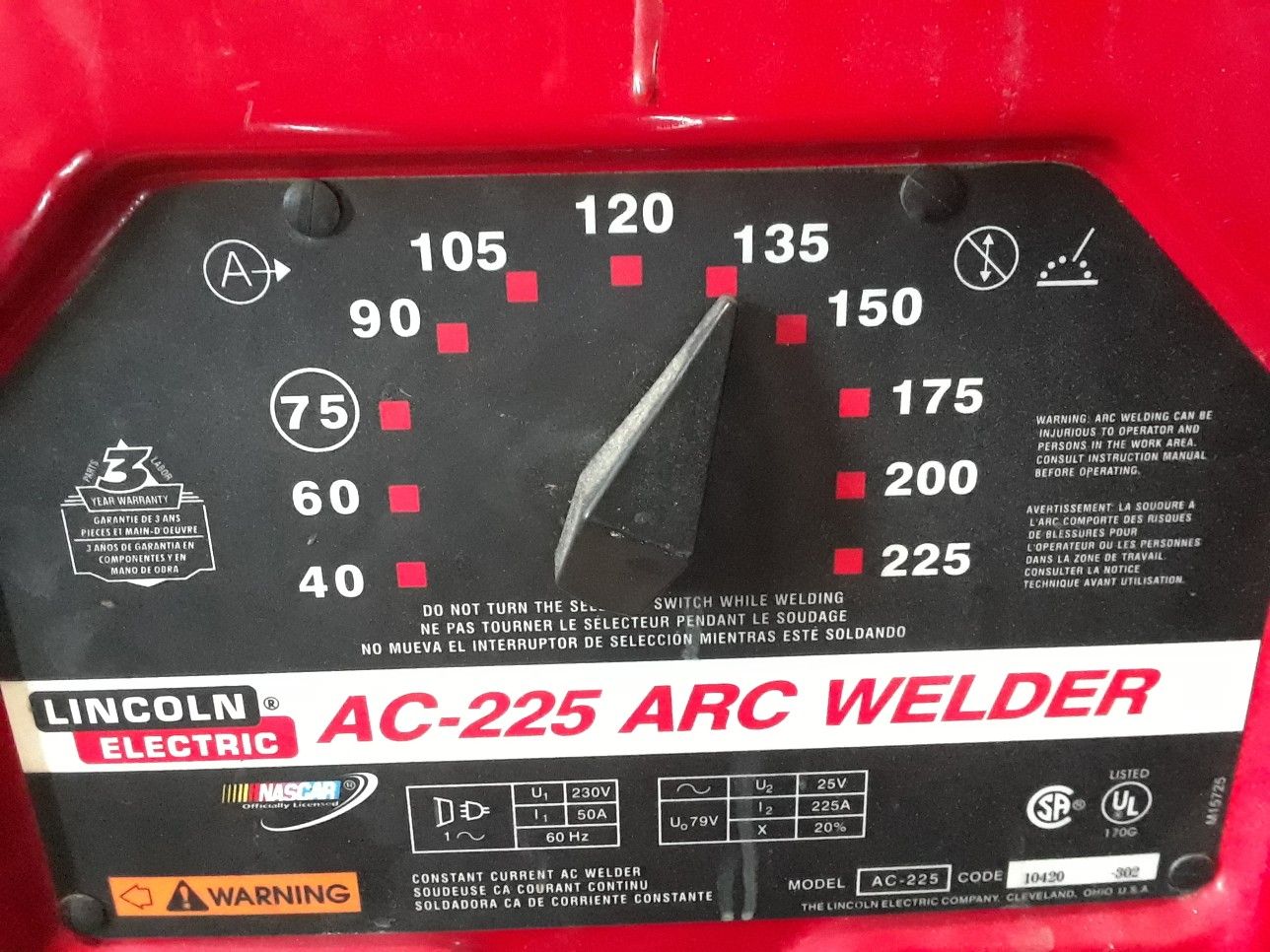 Lincoln AC 225 stick welder