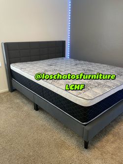 Queen size bed frame and mattress