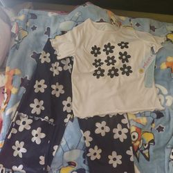 NWT cat and jack girls 10/12 pajama set