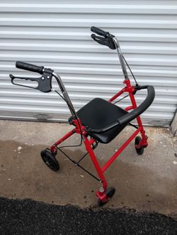 Walker With Wheels And Seat Works Great 
