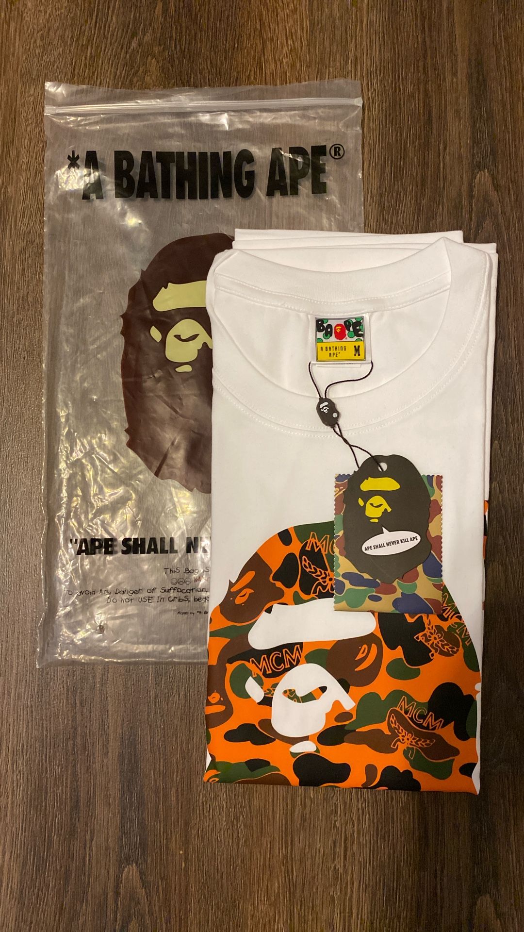 MCM x Bape Tee with tags BRAND NEW!