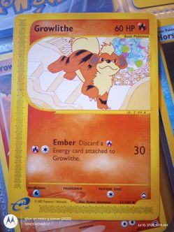 Growlithe Pokemon Card