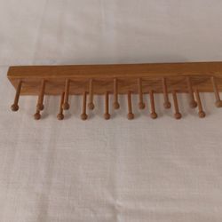 Wood Tie/ Necklace Rack Holds 17 Ties
