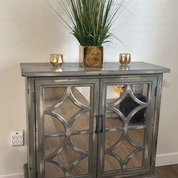 Antique Gray Mirrored Buffet