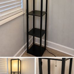 Modern Floor Lamp with Shelves – Space Saving & Stylish