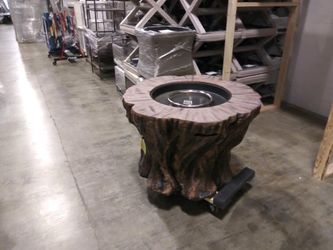 Sunbeam Pioneer Farmhouse Composite Fire Table in Brown Finish