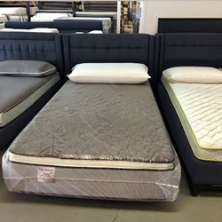 Full Size Mattress Pillow Top 14” Inches  Excellent Comfort Also Available: Twin, Queen And King New From Factory With Its Plastic Same Day Delivery 