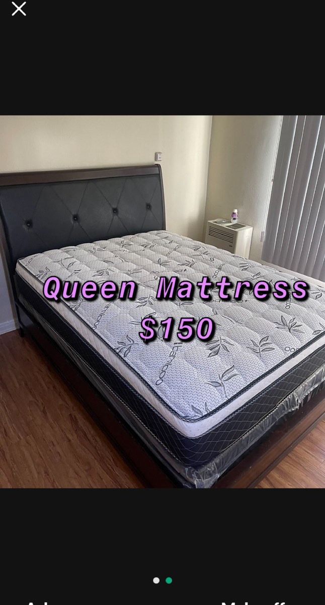 HOUSEHOLD BRAND NEW PILLOW TOP MATTRESSES ✅ COLCHONES NUEVOS PILLOW TOP 💯‼️ QUEEN SIZE $150 ❌ $210 With Box Spring FULL SIZE $140❌ $200 With Box