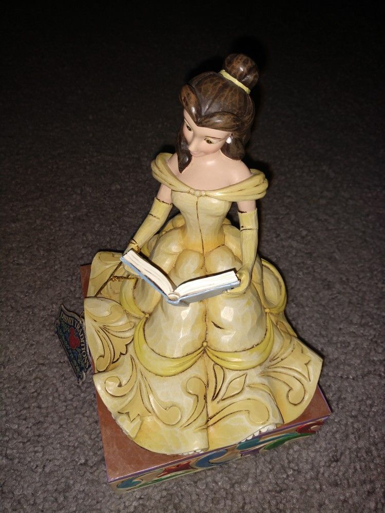 2 Disney Jim Shore Cinderella And Belle Bookends