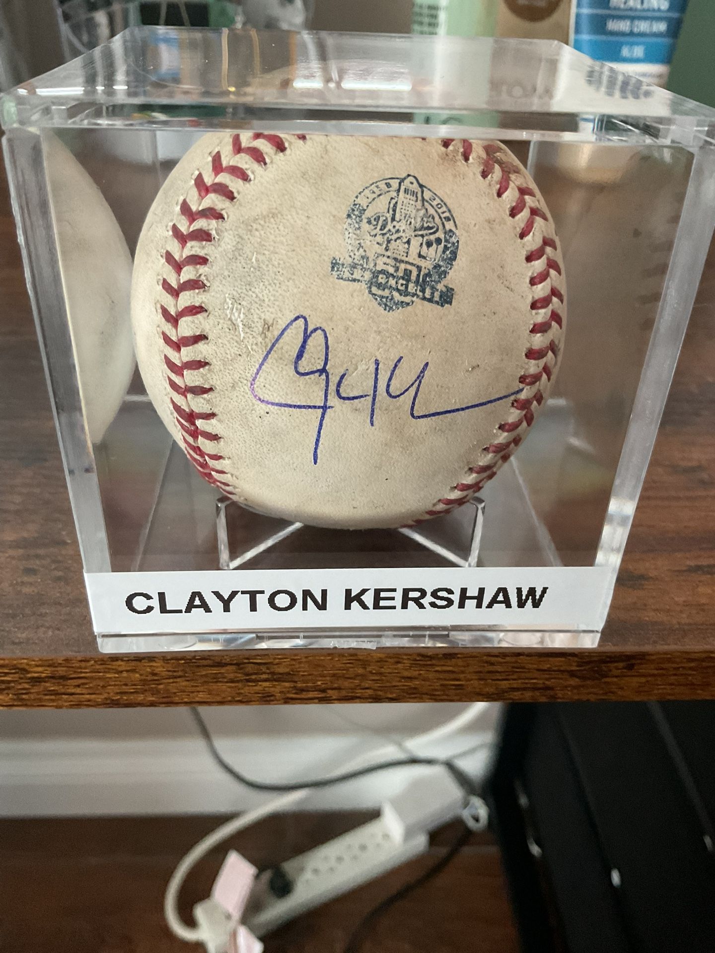 Los Angeles Dodgers Clayton Kershaw Game Used Autographed Baseball.