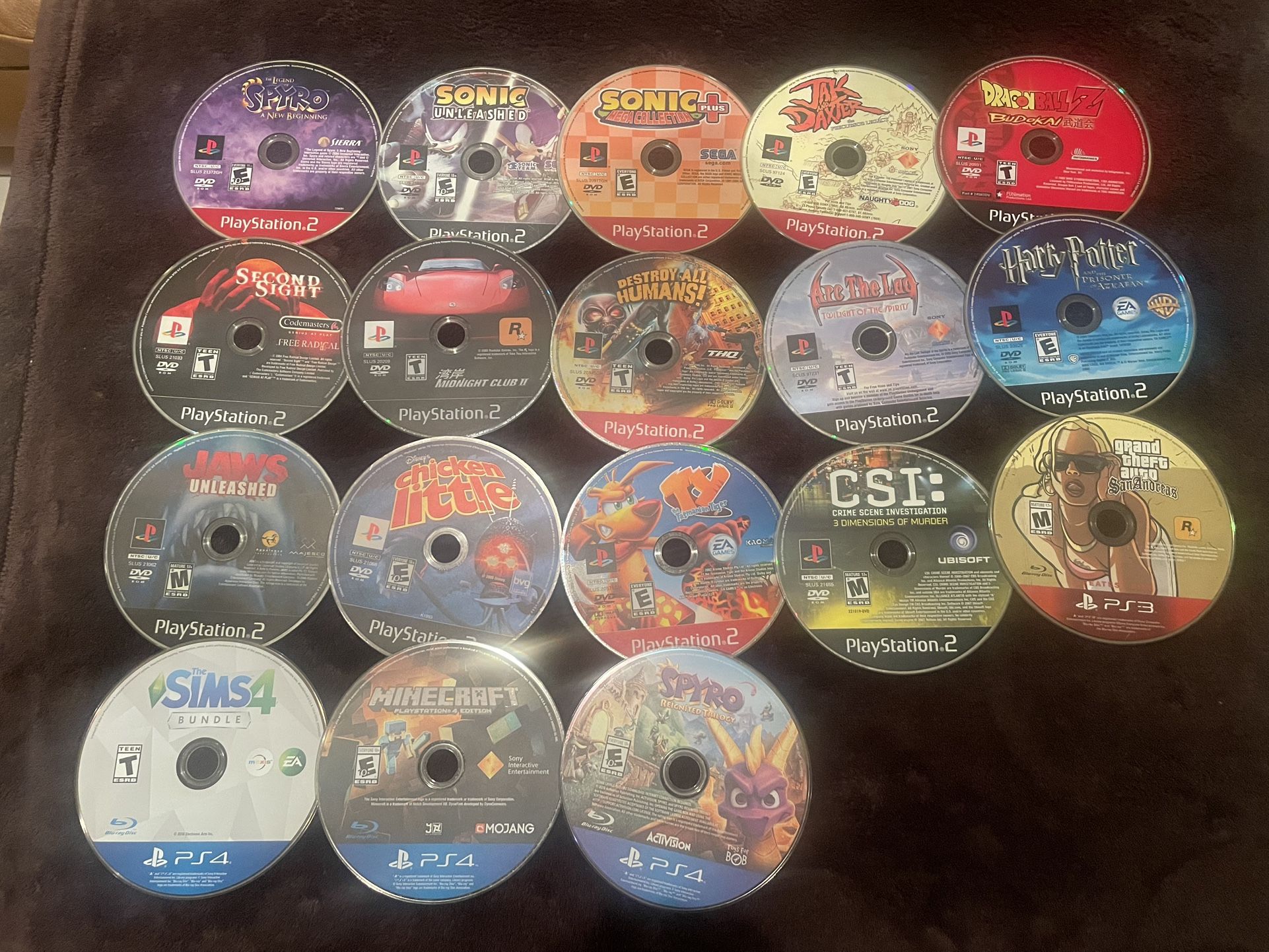 Used, Loose PlayStation Video Games