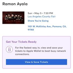 2 Tickets 🎟  RAMON AYALA 