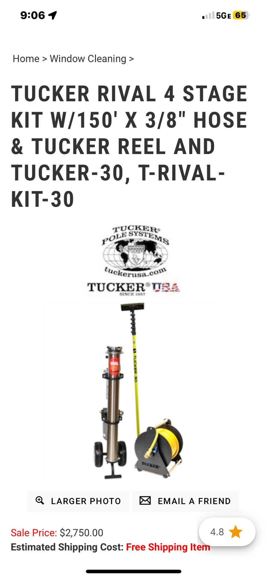 Solar Panel Cleaning System 4 Stage - Rival By Tucker