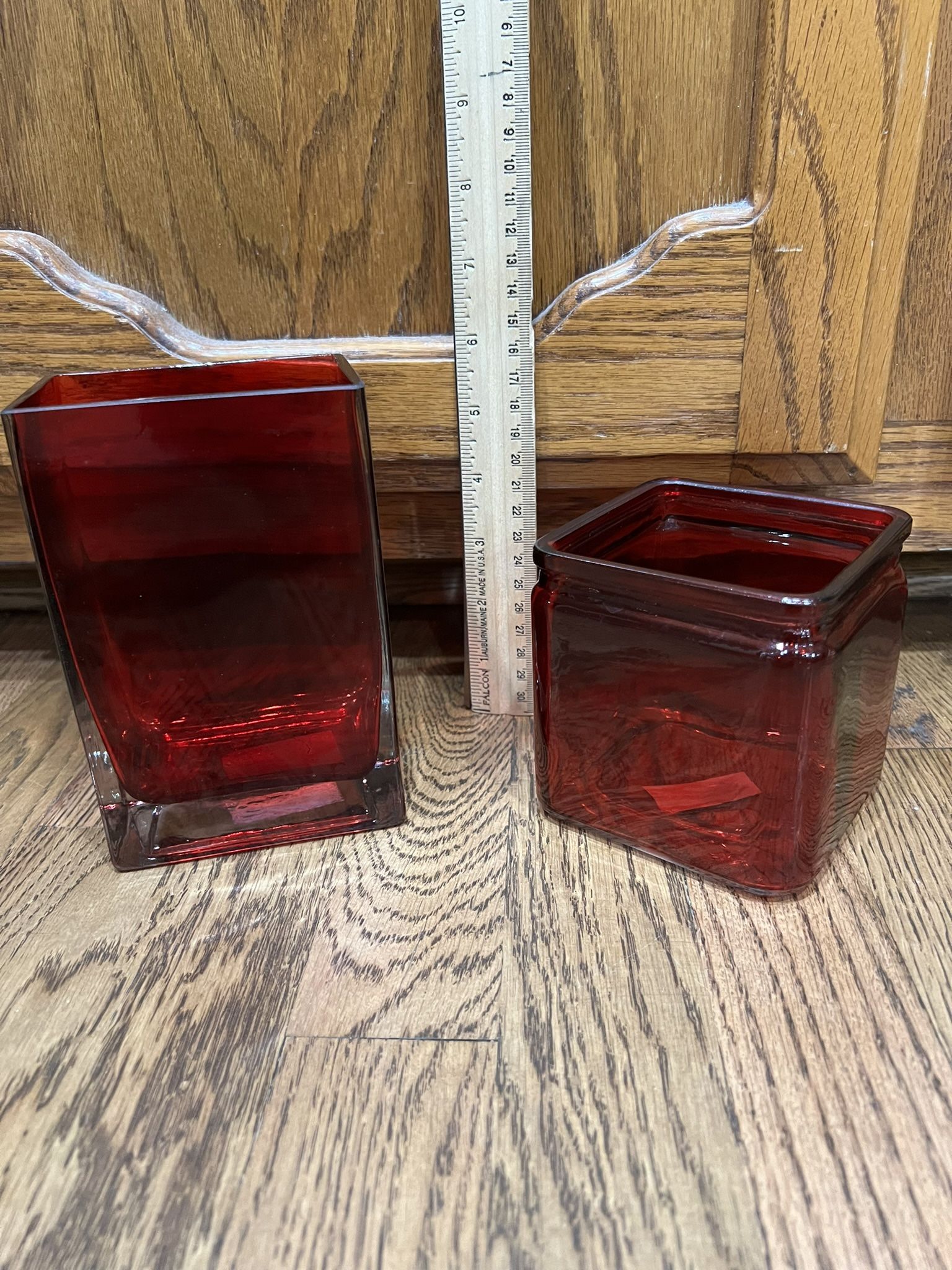 Red Glass Vases