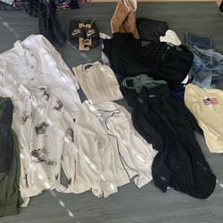 Lot Of Womens Clothing, Ugg Boots, Nike slides New With Tags And Combat Booties