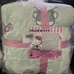 Hello Kitty Mint Green Blanket 