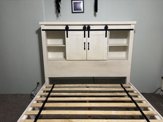 Queen Bed Frame w/Storage & Power