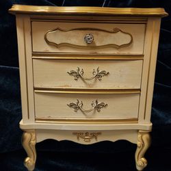 Vintage French provincial style nightstand