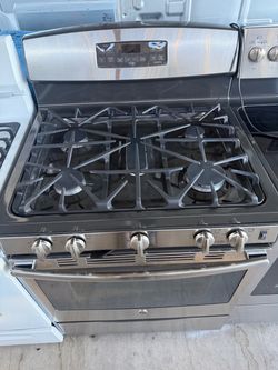 GE~📢📢🔥 Amazing Stainless Steel 5-Burner Gas Range in excellent condition