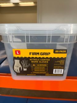 Firm Grip Nitrile Coated Work Gloves -Guantes de Trabajo Firm Grip con Recubrimiento de Nitrilo – 25 Pares