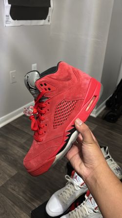 Red suede 5s sz 10 Og box