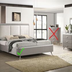 5pc Queen Bedroom Set (Bed, Dresser, Mirror, 2x Nightstands)