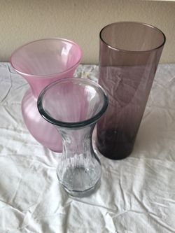 Floral vases, set of 3