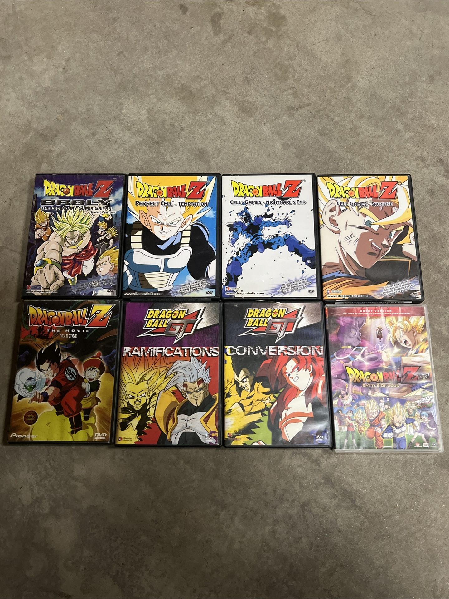 Dragon Ball GT Z- (8 Dvd Lot) Cell Games Battle Of Gods Dead Zone Broly