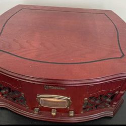 Antique Record Player With AM In Fm Radio