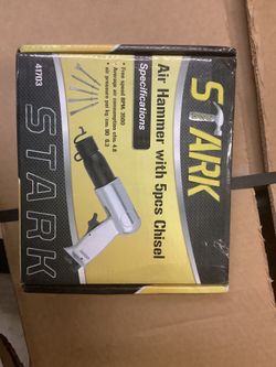 Pneumatic 5pc Air Hammer Set With Chisel 