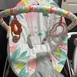 Bright Starts Flamingo Bouncer (Floral/Pink)